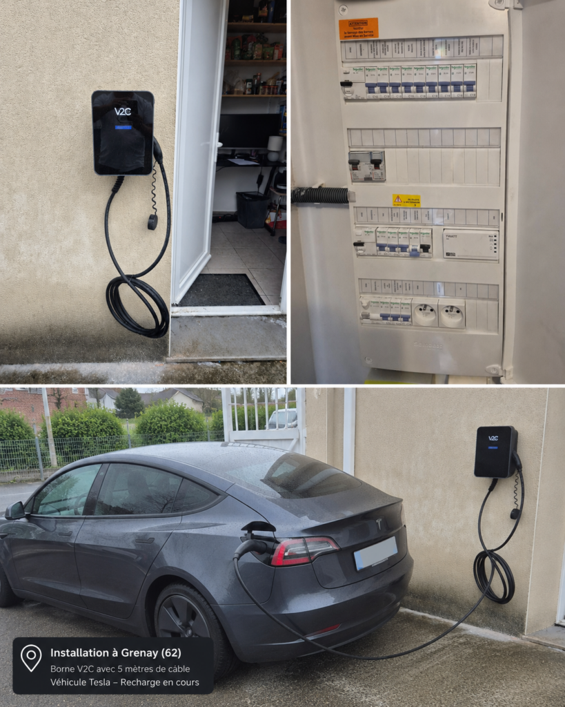 Borne V2C 7 kW à Grenay