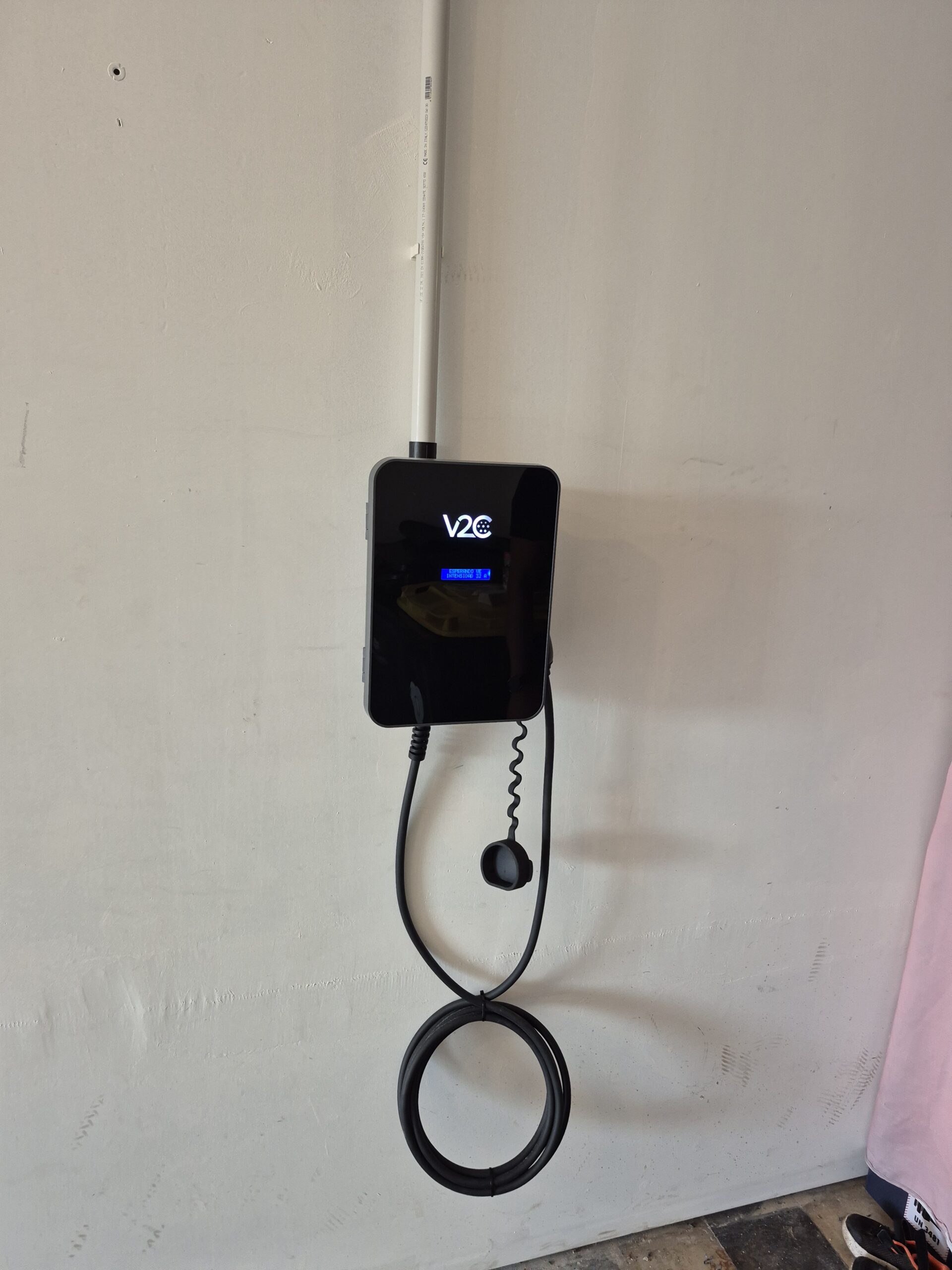 Installation borne de recharge V2C Trydan 7 kW à Wallers
