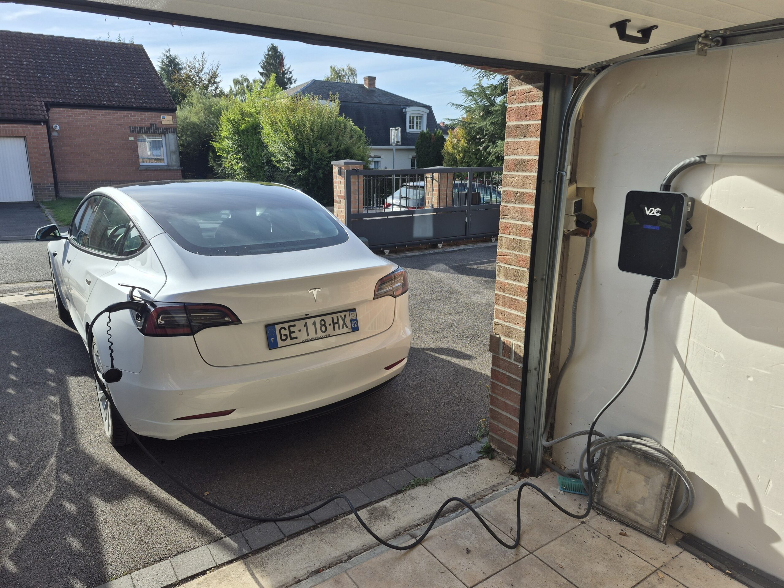 Cheminement sous tube IRO diamètre 32 pour borne de recharge à Lens